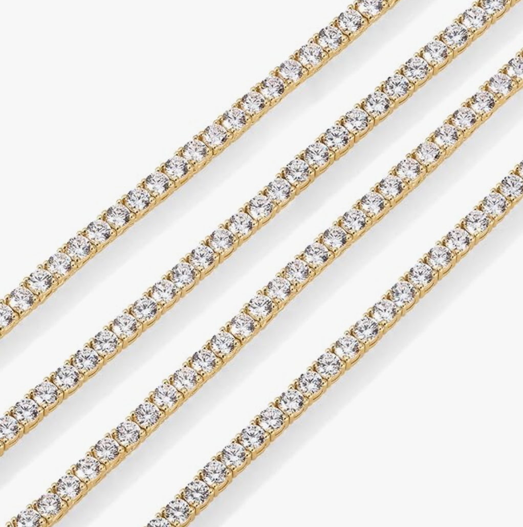 14k Gold Plated Tennis Necklace
