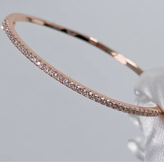 Rose Gold Bracelet With Eye Catching Stones