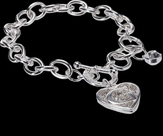 Love Charm Silver Braclet
