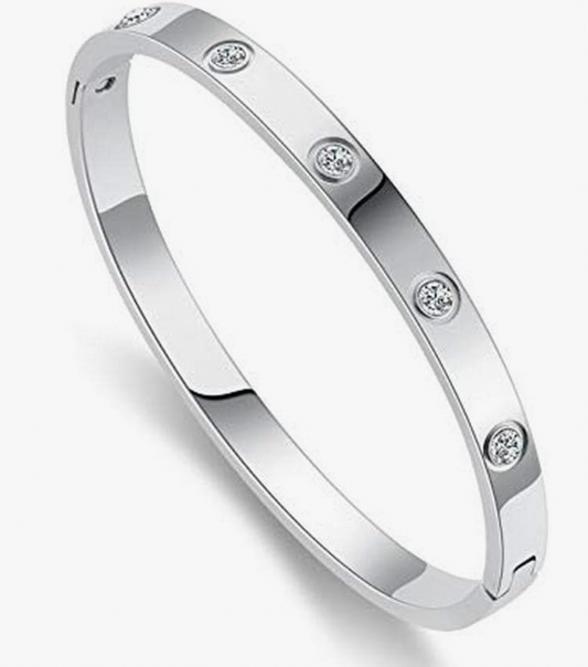 Stainless steel silver bracelet