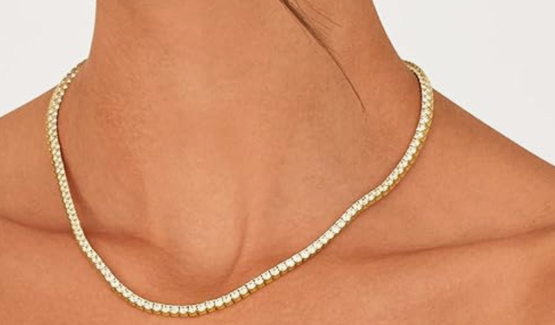 14k Gold Plated Tennis Necklace